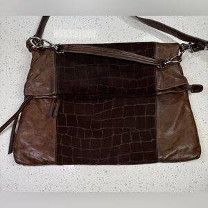 Elegant Brown Leather Men's Bag